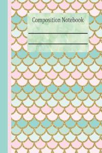 Mermaid Tail Composition Notebook - Wide Ruled