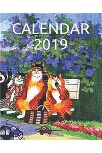 Calendar 2019: Friendship of Dogs and Cats