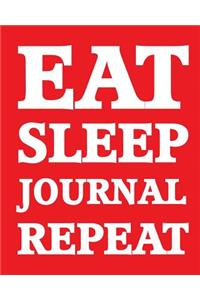 Bullet Dot Grid Journal - Eat Sleep Journal Repeat (Red)