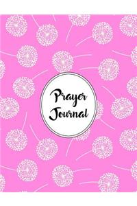 Prayer Journal Notebook Dandelions Pattern 4