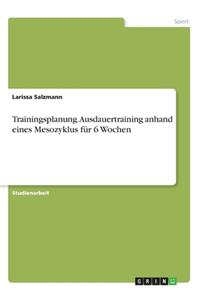 Trainingsplanung. Ausdauertraining anhand eines Mesozyklus für 6 Wochen