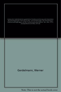 Analyse Der Niederlandischen Gesetzlichen Krankenversicherung