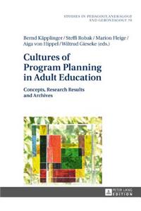 Cultures of Program Planning in Adult Education