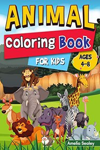 Easy and Fun Animal Designs Coloring Book for Kids