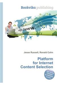 Platform for Internet Content Selection