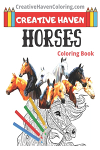 Creative Haven Horses Coloring Book