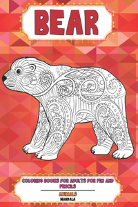 Mandala Coloring Books for Adults for Pen and Pencils - Animals - Bear