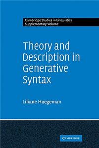 Theory and Description in Generative Syntax