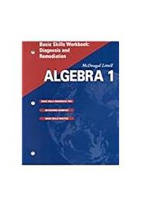 McDougal Littell High School Math: Basic Skills Workbook: Diagnosis and Remediation (Student) Algebra 1
