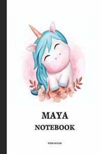 Maya Wide Ruled Notebook