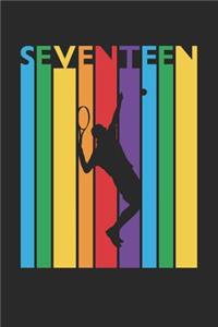 Tennis Notebook for 17 Year Old Boys and Girls - Colorful Tennis Journal - 17th Birthday Gift for Tennis Player Diary