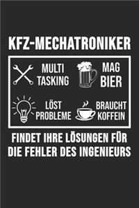 Kfz-Mechatroniker Multitasking Mag Bier Löst Probleme Braucht Koffein Findet Ihre Lösungen Für Die Fehler Des Ingenieure