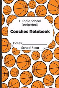 Middle School Basketball Coaches Notebook Dates