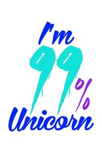 I'm 99 Percent Unicorn: Isometric Dot Journal