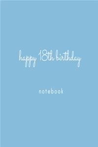 Happy 18th Birthday Notebook