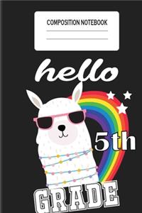 Composition Notebook Hello 5th Grade