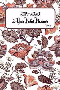 2019-2020 2-Year Pocket Planner Vintage 6x9