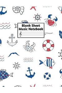 Blank Sheet Music Notebook