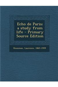 Echo de Paris; A Study from Life