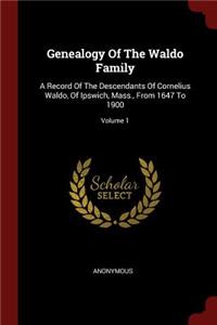 Genealogy Of The Waldo Family
