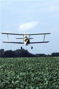 Science Theme Journal Plane Flies Over Farm Field