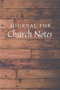 Journal For Church Notes
