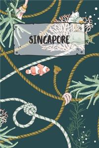 Singapore: Dotted Travel Diary Notebook or Journey Dotted Grid Journal - Holiday Trip Pocketbook for Men and Women with Dots