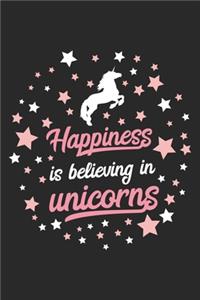 Happiness is believe in unicorn (Unicorn Journal Notebook): unicorn journal, unicorn notebook, unicorn journal amazon, unicorn journal with lock, unicorn journal for girls, unicorn journal book, unicorn journ