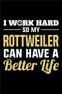I work hard so my rottweiler can have a better life