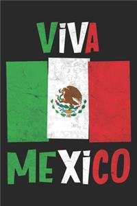 Viva Mexico: Mexico Notebook Blank Line Mexican Latino Journal Lined with Lines 6x9 120 Pages Checklist Record Book Take Notes Gift Planner Paper Men Women Kids 