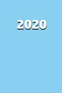 2020 Weekly Planner 2020 Baby Blue Color 134 Pages