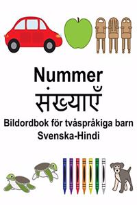 Svenska-Hindi Nummer/संख्याहरू Bildordbok för tvåspråkiga barn