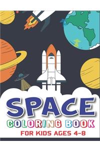 Space Coloring Book for Kids Ages 4-8