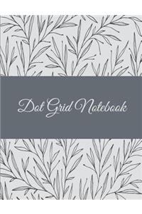 Dot Grid Notebook: B&w Floral Book, 8.5 X 11 Dot Grid Sketchbook Journal, Daily Notebook to Write In, Dotted Journal