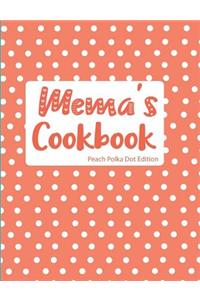 Mema's Cookbook Peach Polka Dot Edition