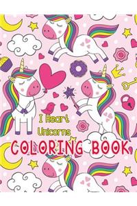 I Heart Unicorns Coloring Book