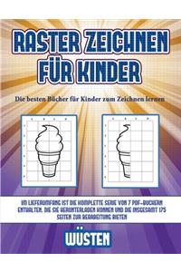 Die besten Bücher für Kinder zum Zeichnen lernen (Raster zeichnen für Kinder - Wüsten)