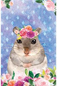 Journal Notebook For Animal Lovers Hamster In Flowers