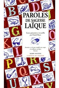 Paroles de Sagesse Laique