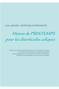 Menus de printemps pour les diverticules coliques