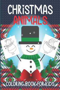 Christmas animals coloring book for kids