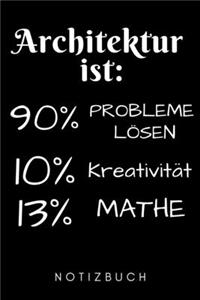 Architektur Ist 90% Probleme Lösen 10% Kreativität 13% Mathe Notizbuch