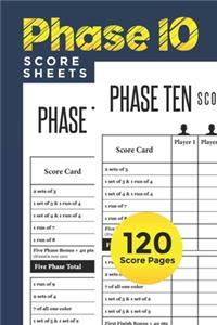 Phase 10 Score Sheets