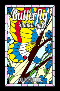 Butterfly Stained Glass Coloring Book