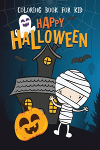 Happy Halloween Coloring Book For Kid