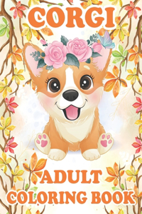 Corgi Adult Coloring Book