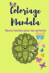 Coloriage Mandala fleurs faciles pour les enfants