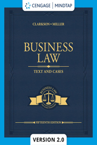 Mindtapv2.0 for Clarkson/Miller's Business Law: Text & Cases, 1 Term Printed Access Card