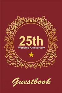 25th Wedding anniversary guest book