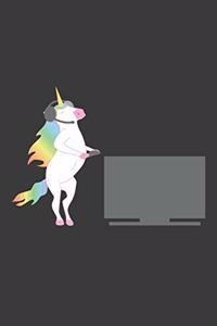 Einhorn spielt Konsole